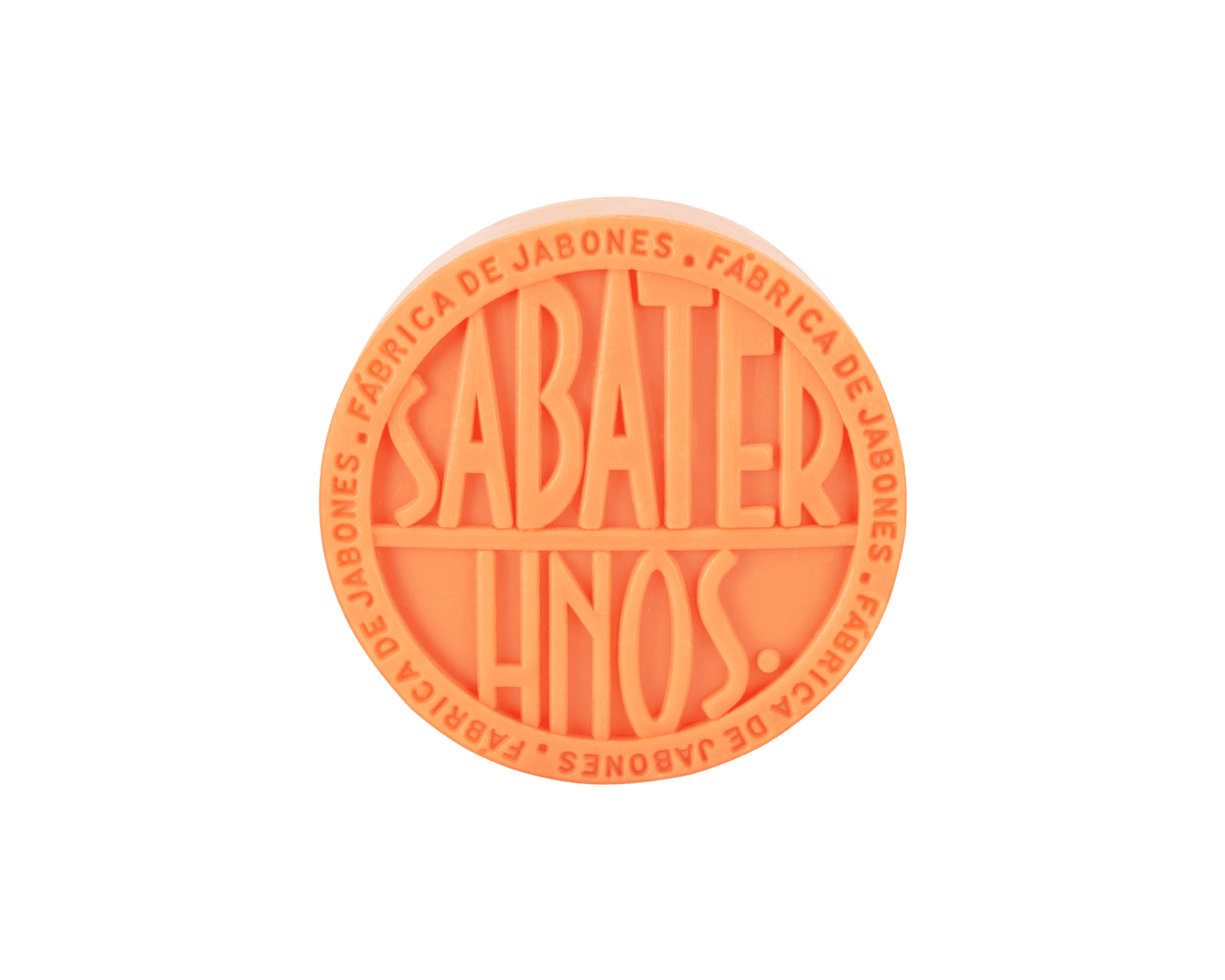Jabón natural de mandarina 100 g con aroma cítrico y energizante, hecho a mano por Sabater Hnos.