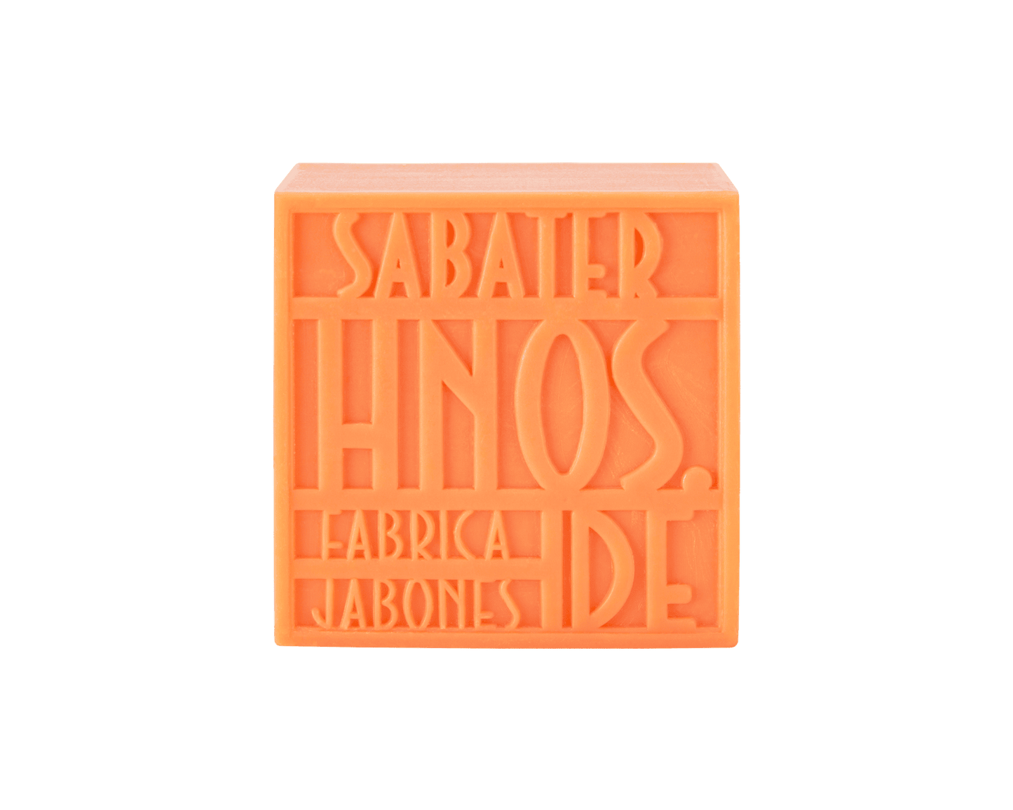 Jabón natural de mandarina 125 g con aroma cítrico y energizante, hecho a mano por Sabater Hnos.