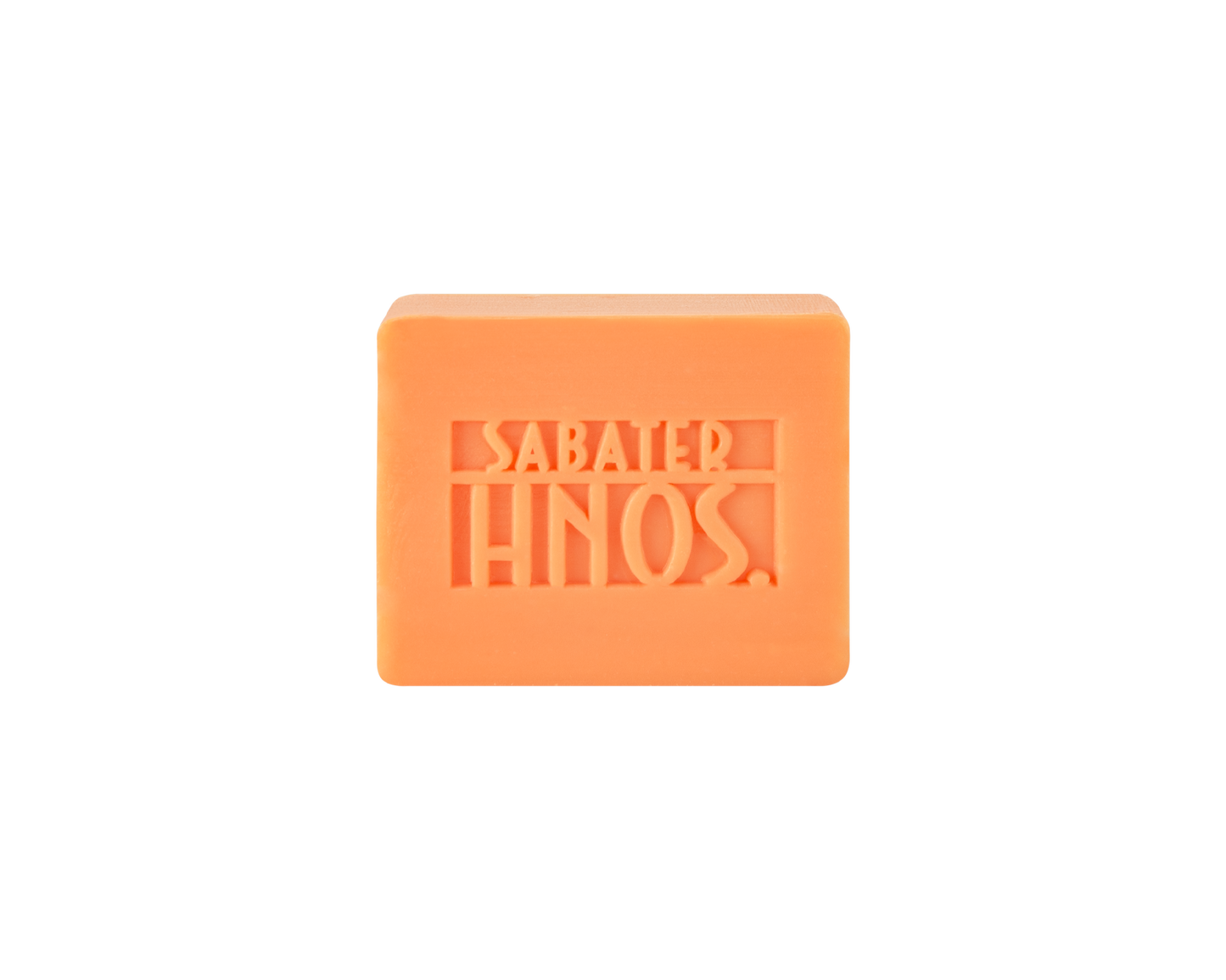 Jabón natural de mandarina 40 g con aroma cítrico y energizante, hecho a mano por Sabater Hnos.