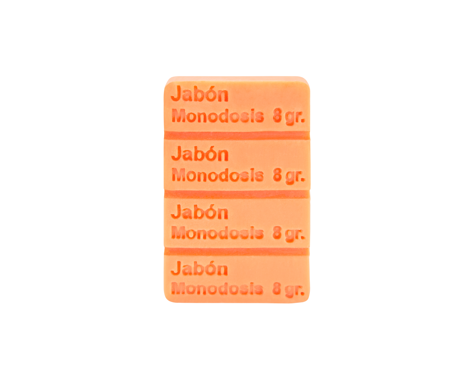 Jabón artesanal de mandarina monodosis 32g, aroma cítrico, formato ideal para viajes o regalos – Sabater Hnos.