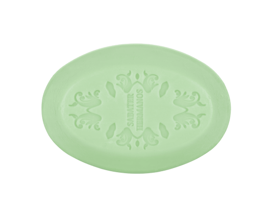 Jabón artesanal de aloe vera 110g, calmante e hidratante para piel sensible de Sabater Hnos.