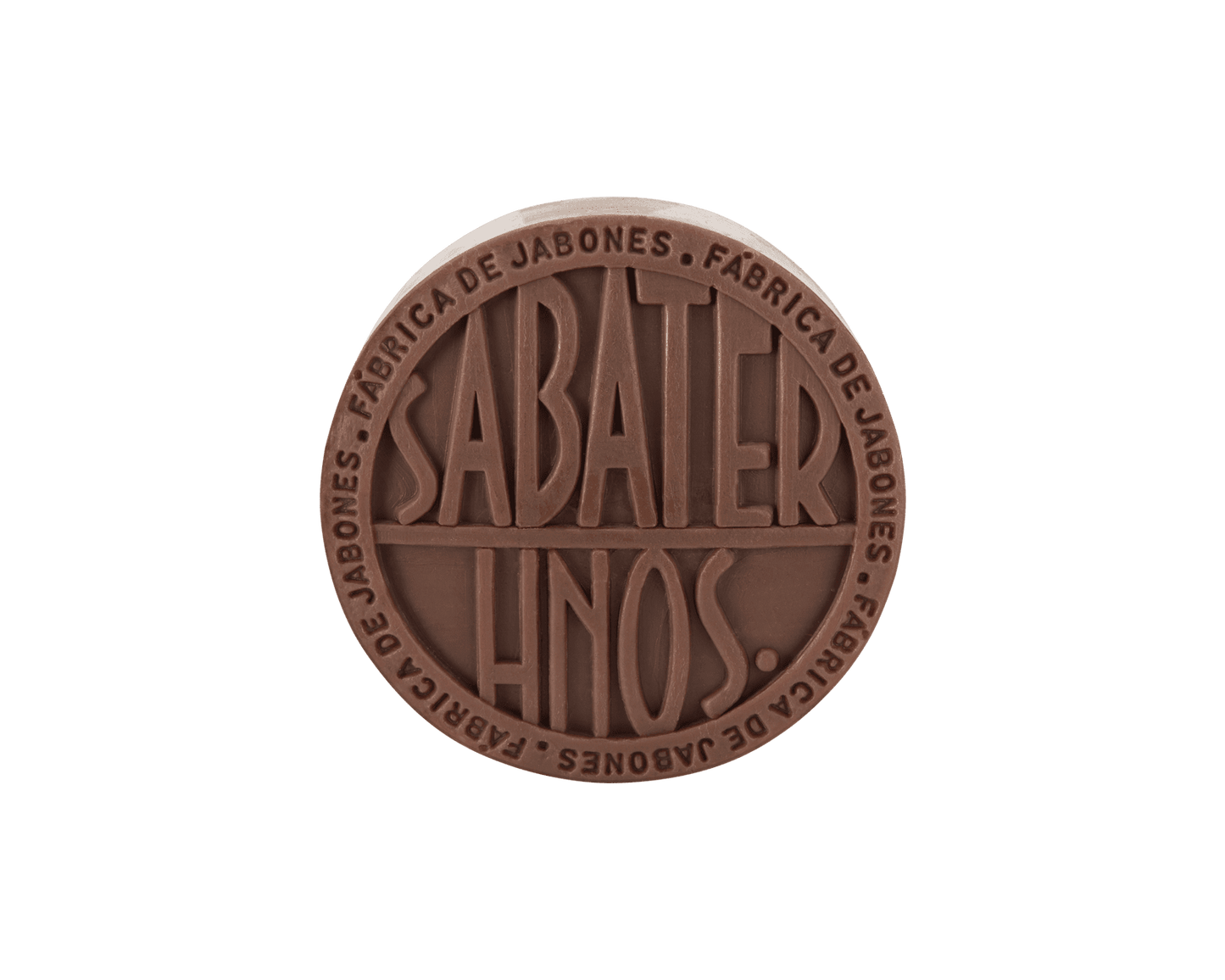 Jabón artesanal de chocolate 100 g con fragancia dulce y cremosa con notas a vainilla, fabricado por Sabater Hnos.