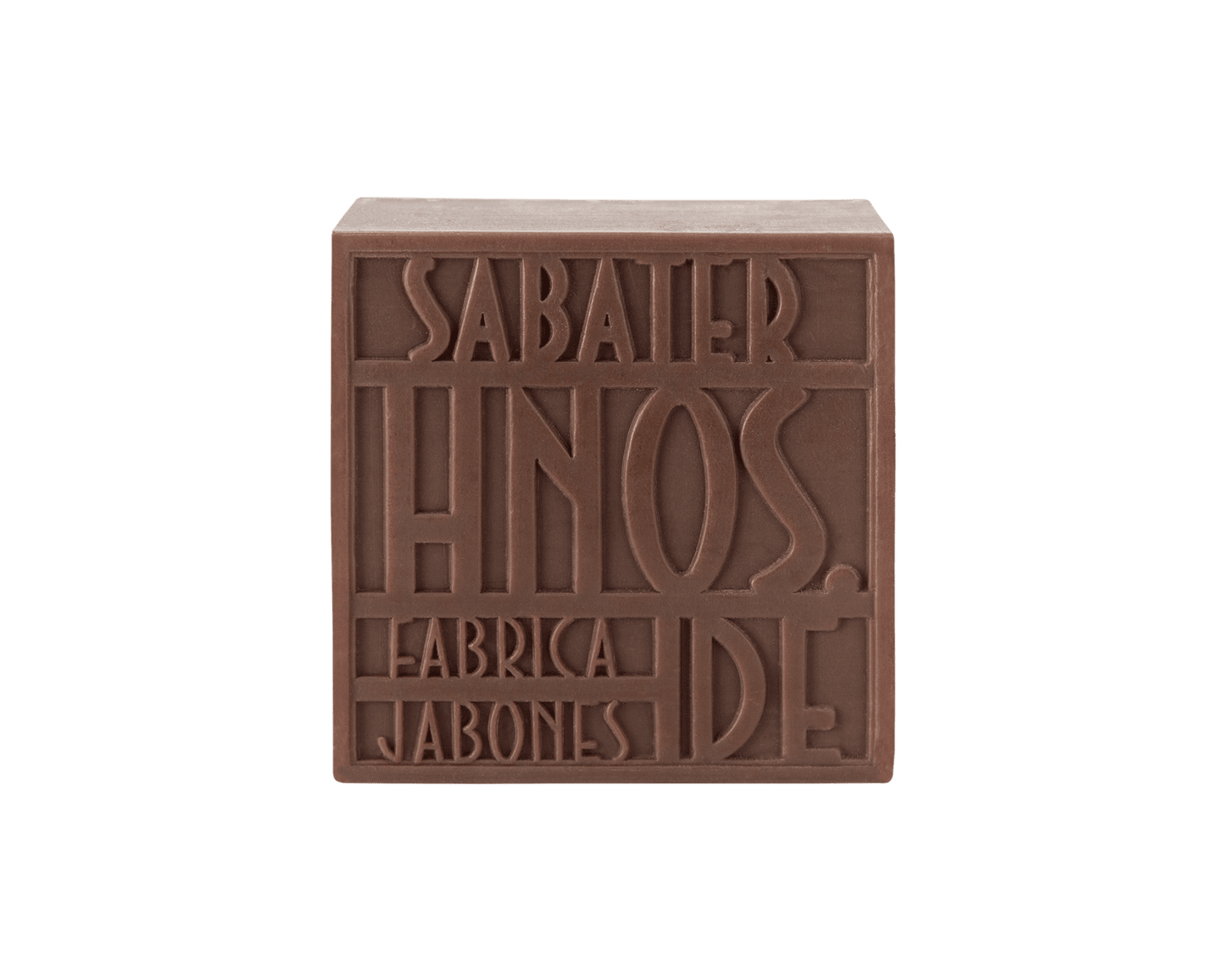 Jabón artesanal de chocolate 125 g con fragancia dulce y cremosa con notas a vainilla, fabricado por Sabater Hnos.