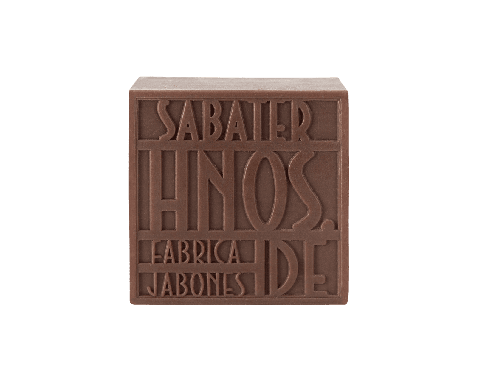 Jabón artesanal de chocolate 125 g con fragancia dulce y cremosa con notas a vainilla, fabricado por Sabater Hnos.