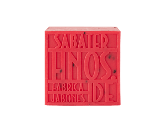 Jabón natural de fresa 125 g con aroma frutal, dulce y goloso, hecho a mano por Sabater Hnos.