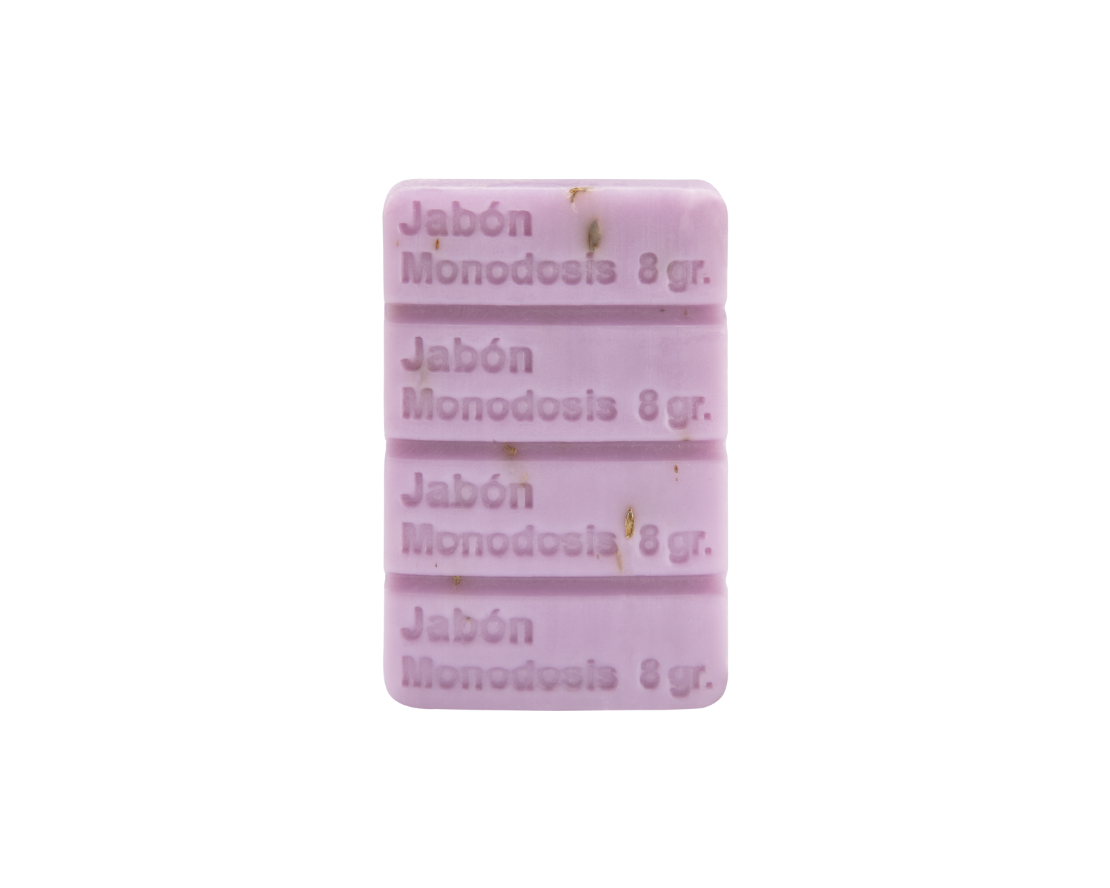 Jabón artesanal de lavanda monodosis 32g, relajante y práctico, ideal para viajes o detalles especiales – Sabater Hnos.