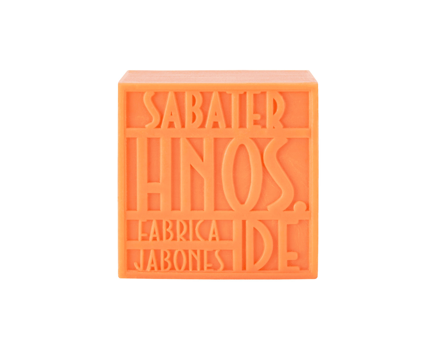 Jabón natural de mandarina 125 g con aroma cítrico y energizante, hecho a mano por Sabater Hnos.