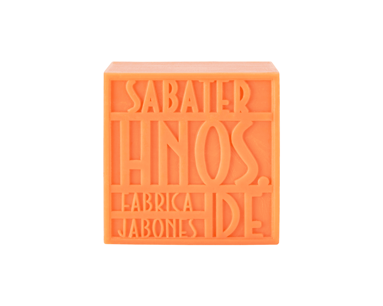 Jabón natural de mandarina 125 g con aroma cítrico y energizante, hecho a mano por Sabater Hnos.