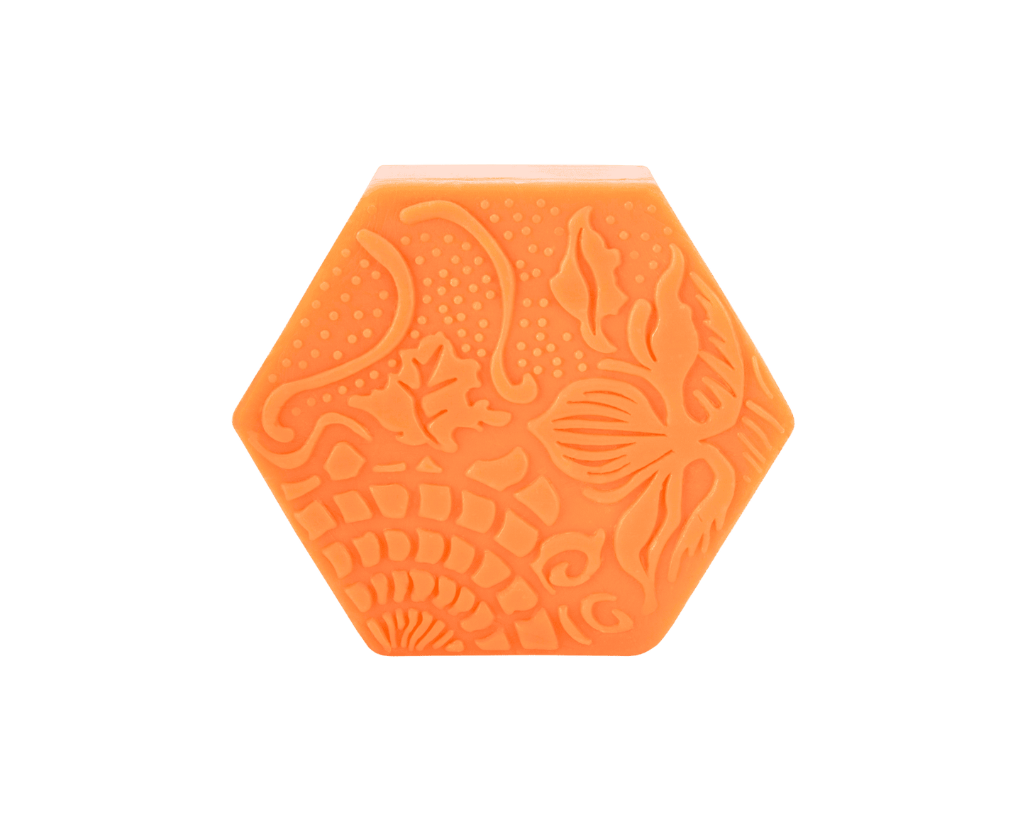 Jabón Gaudí Mandarina 80g, cítrico y revitalizante, inspirado en Gaudí, hecho a mano por Sabater Hnos.